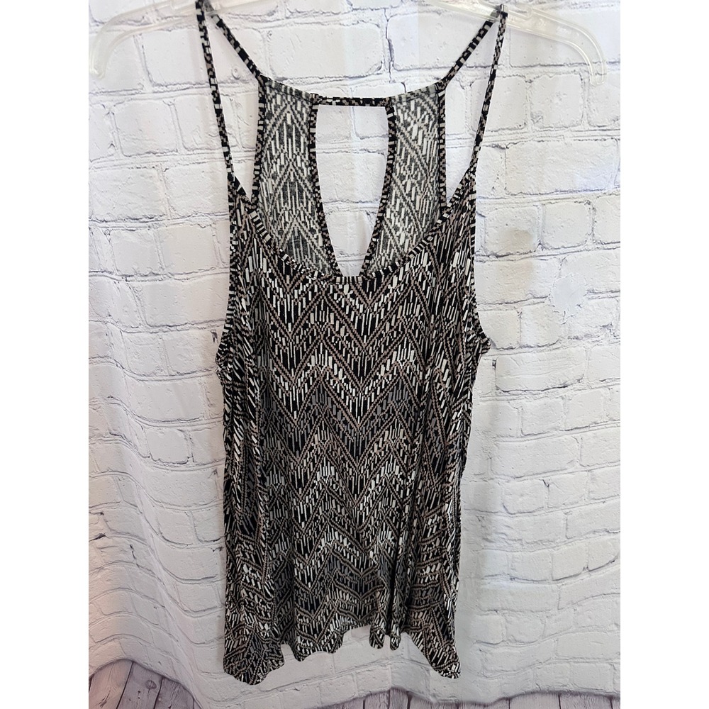 Old Navy Tank Top V-Neck‎ Sleeveless Casual Geometric Print Large